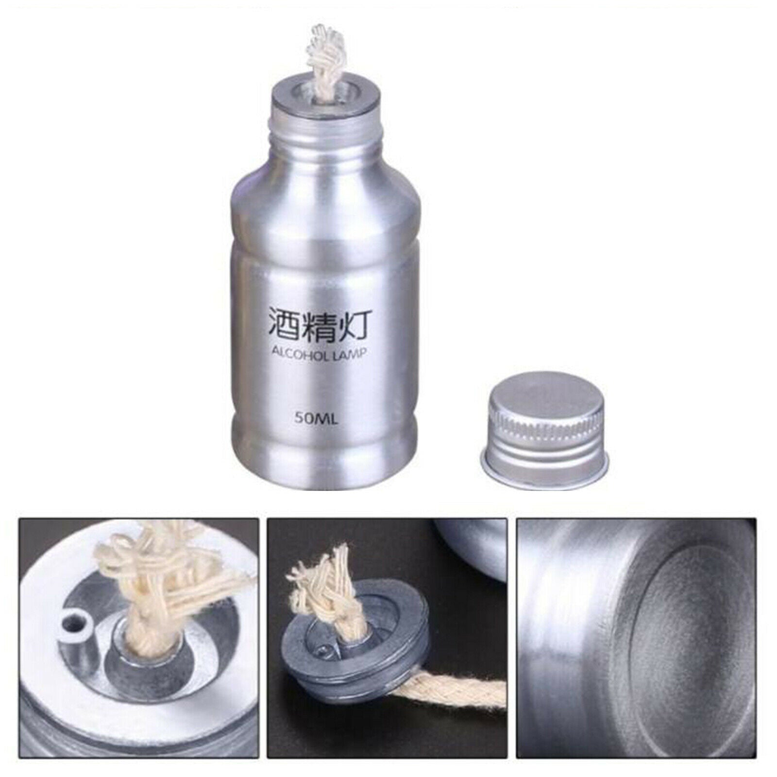 50ml Alcohol Burner Lamp Heating for Survival Camping Chemistry Lab Tool