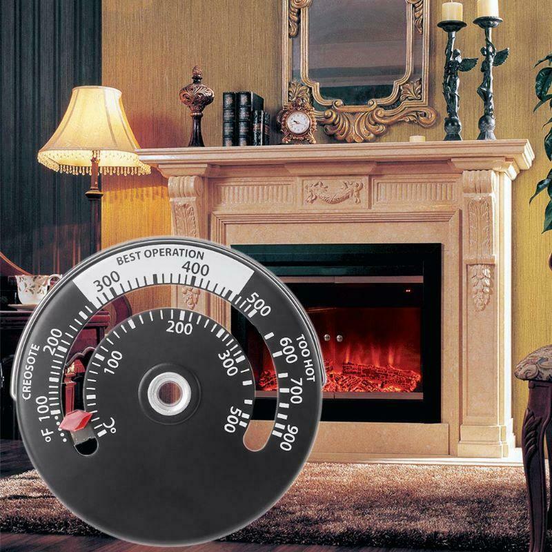 Magnetic Stove Flue Pipe Thermometer Multi Fuel Woodstove Woodburner Stove Pipe