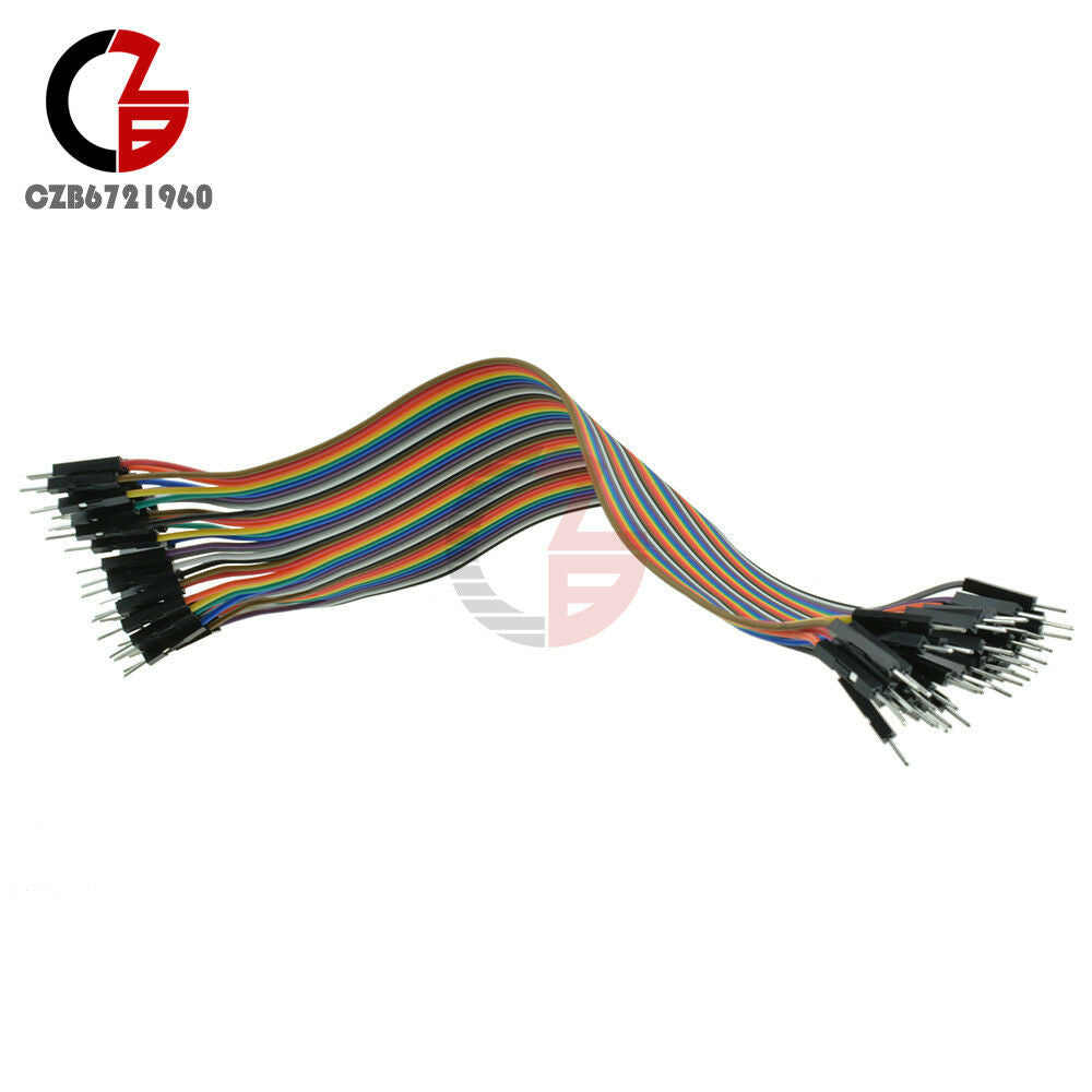 2 x 40Pin 20cm 2.54MM Male to Male 1P-1P Dupont Wire Jumper Cables For Arduino