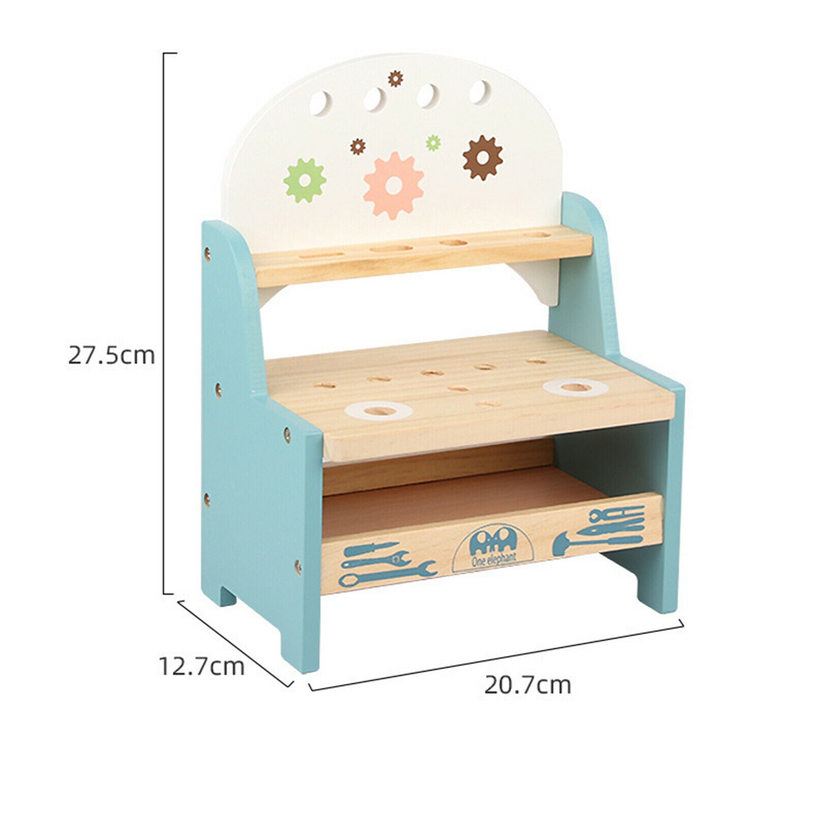 26PCS Wooden Workbench Set Workshop Nuts, Screwdriver, Ruler Set Tools Gift