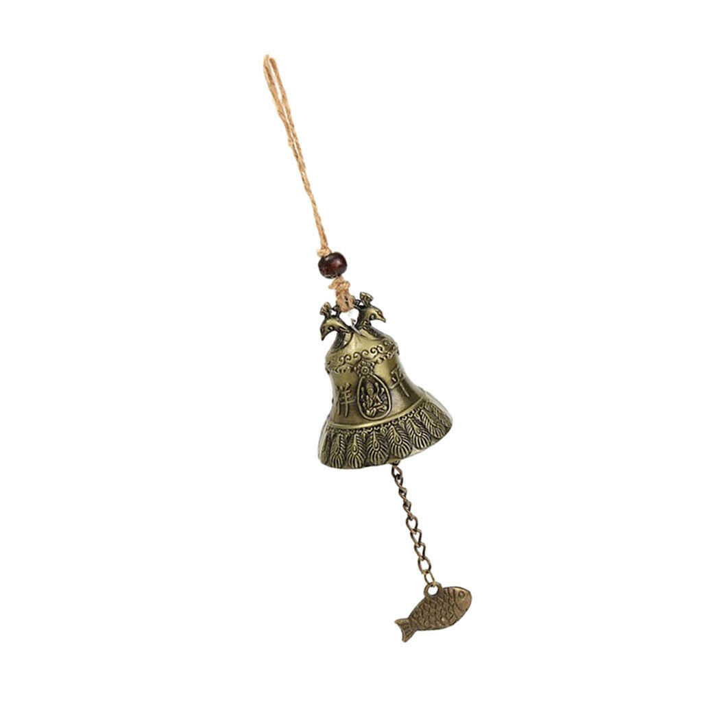Chinese Feng Shui Style Garden Bell Wind Chime Ornament Rustic 23cm Long