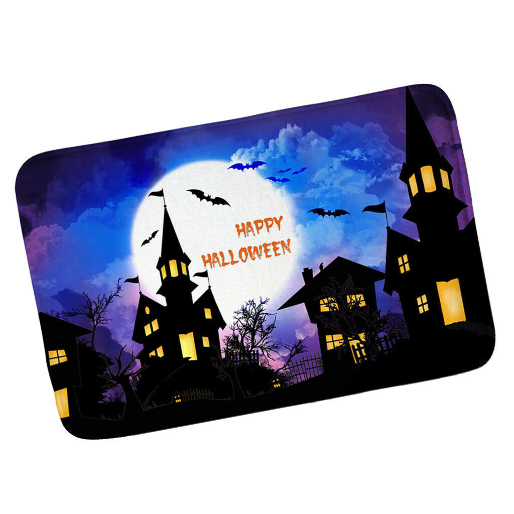 Halloween Bath Non-slip Soft Absorbent Bathroom Mat Kitchen Floor Carpet 9