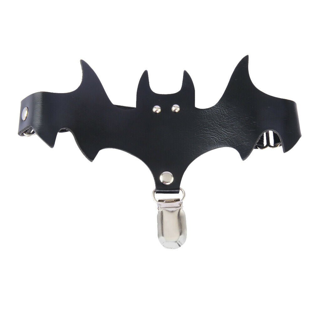 2x Gothic Black Leg Ring Bat Wings Leg Garter Belt for Women Halloween Gifts