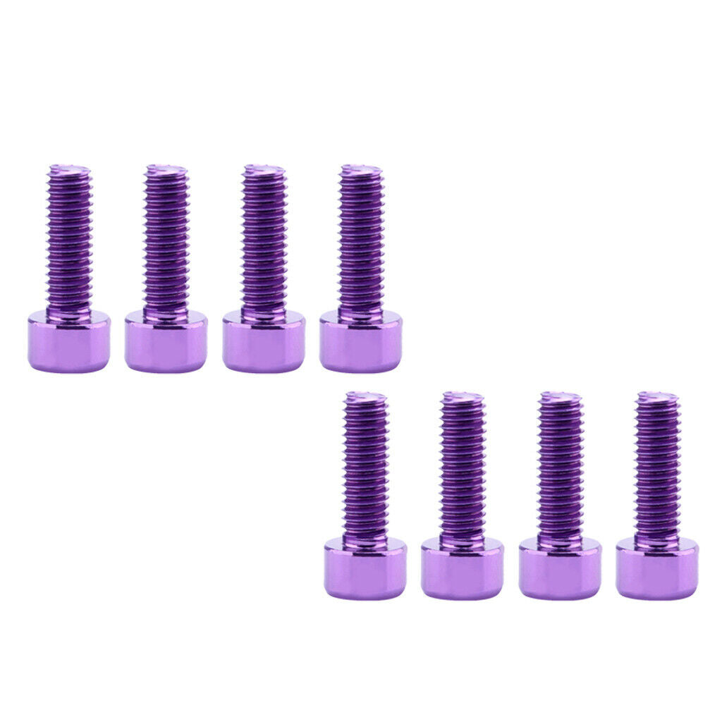 8Pcs Lightweight Bike Water Bottle Cage Holder Bolts Screws Bicycle Accs