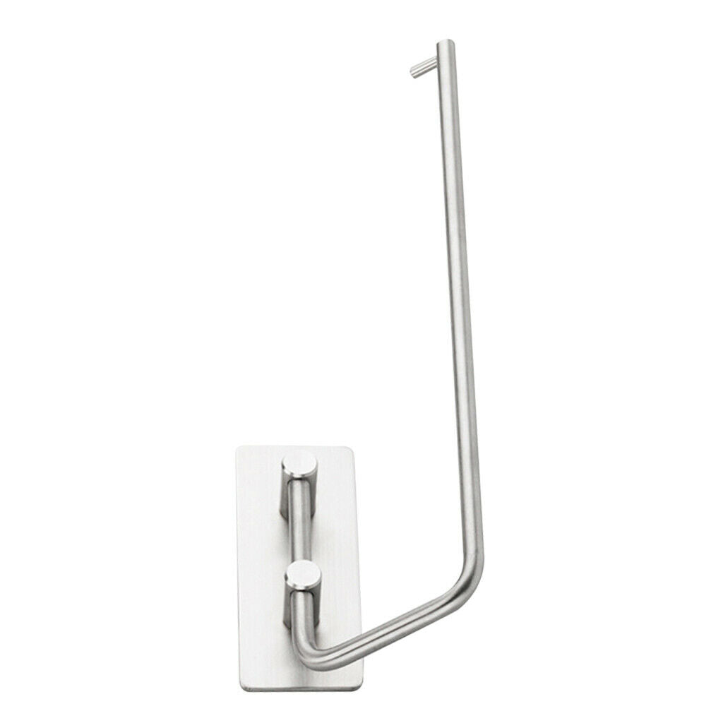 Toilet Tissue Paper Roll Holder Self-adhesive Wall-Mounted Stainless Steel