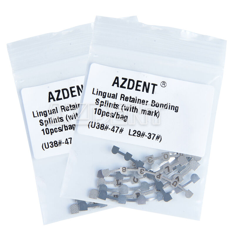 5 X AZDENT Dental Ortho Lingual Retainer Bonding Splits With Mark U/L10pcs/pack