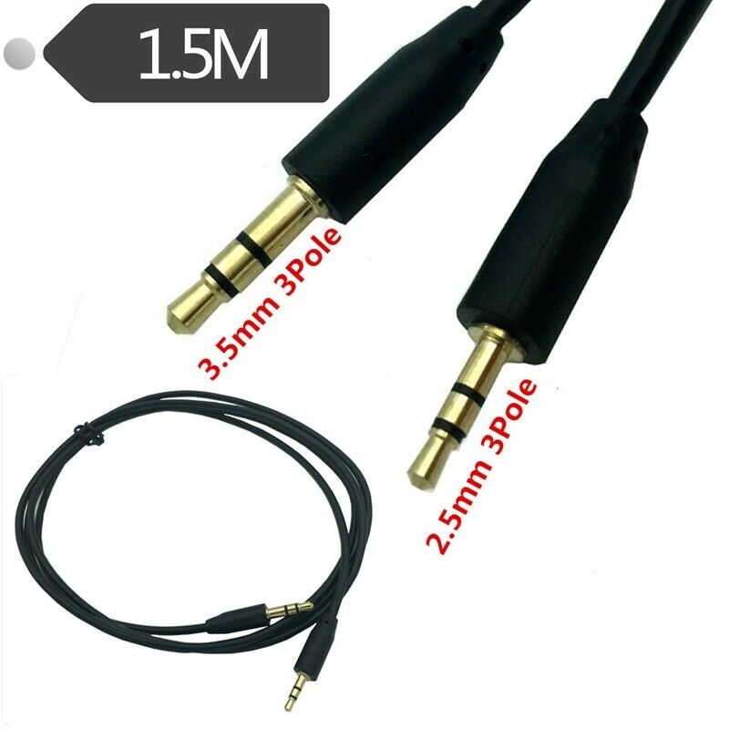 High Quality 2.5mm Male to 3.5mm Male Audio Adapter Cable Work with Car AUX MaU3