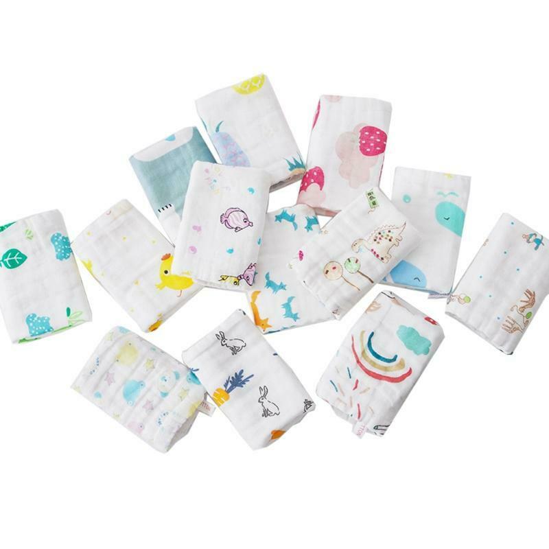 5pcs Muslin 6 layers Soft Cotton Baby Towels Face Towel Handkerchief Washcloth
