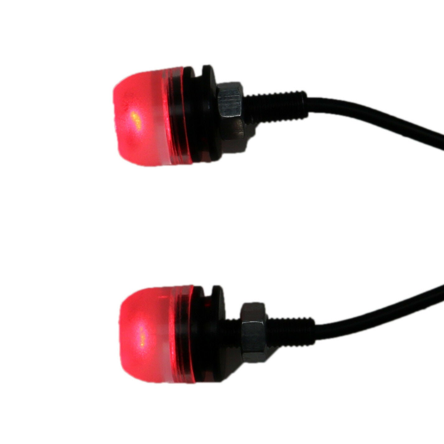 Red LED License Plate Light Motorcycle Cruiser Chopper ATV Dirt Bike Street VN