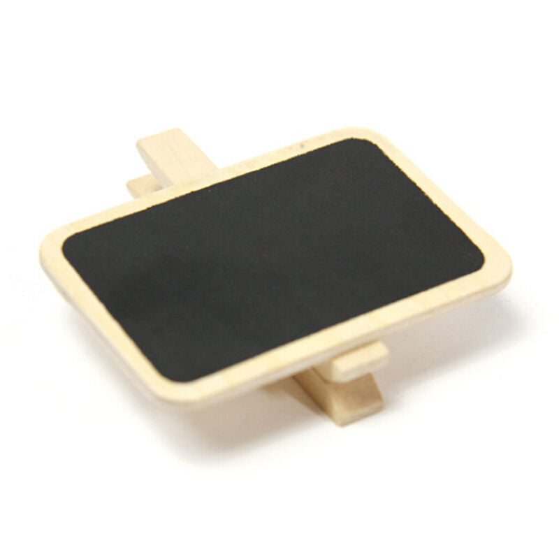 Standing Wooden Photo Holder Card Paper Note Memo Clip Desk Decor.l8