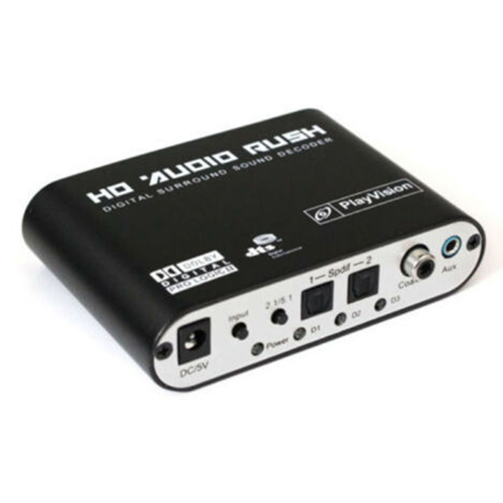 Audio 5.1CH AC3 DTS Digital Sound Decoder Optical SPDIF Coaxial to 6RCA w/Cable