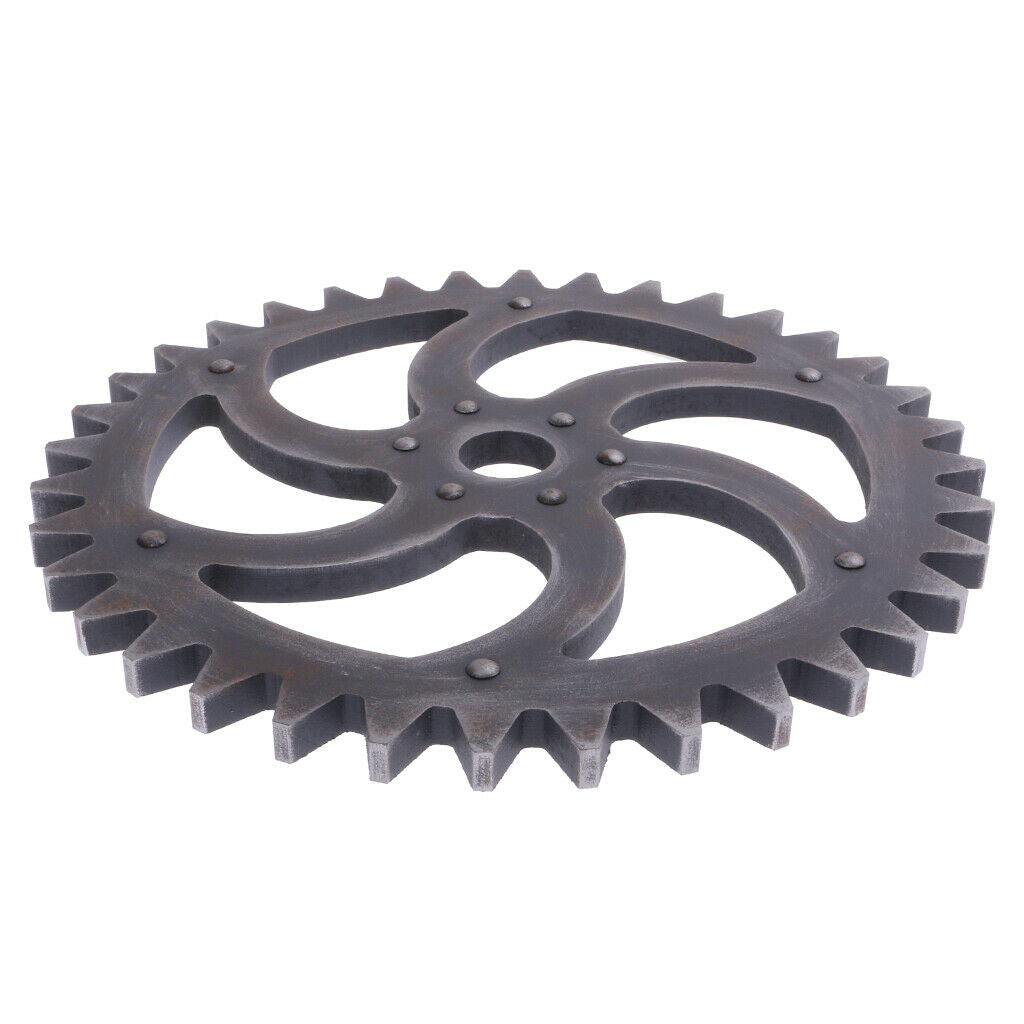 Pack 2 Retro Wooden Steampunk Gear Home Bar Craft Wall Decor