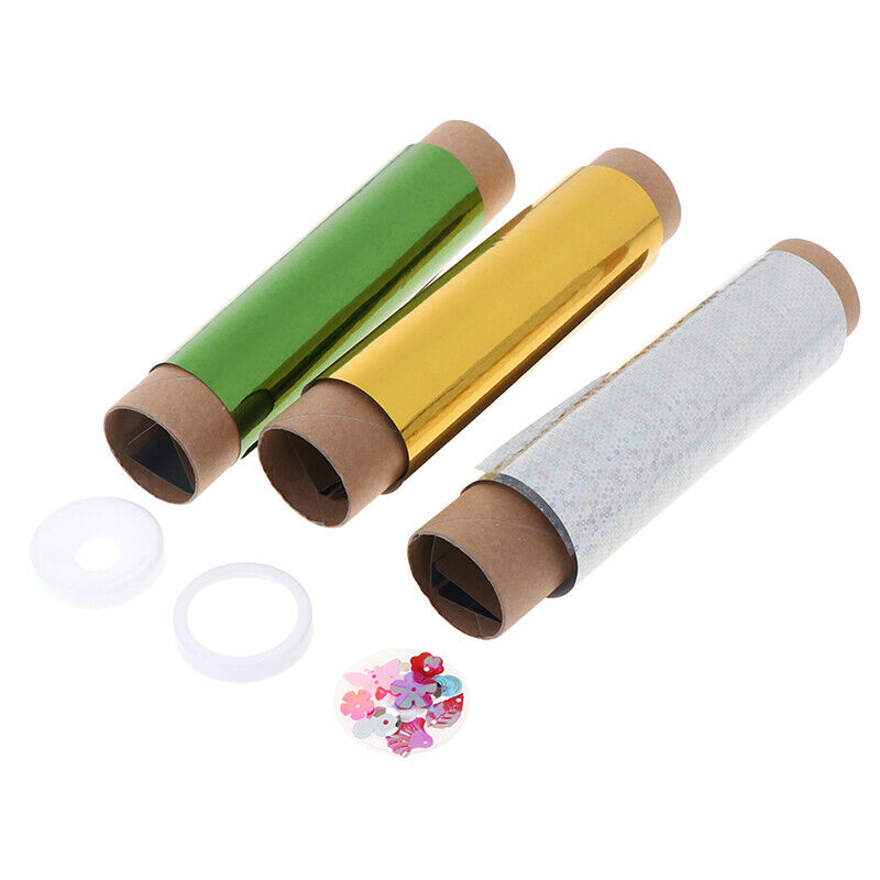 DIY Colored Rotating Kaleidoscope Kits Science Educational Craft Kid Toys.l8