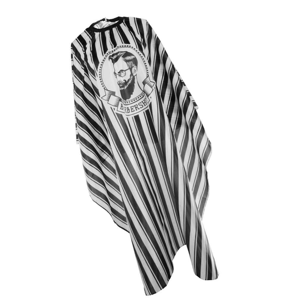 2 Pieces Nylon Stripe Hairdressing Cutting Cape Styling Salon Cape Cloak