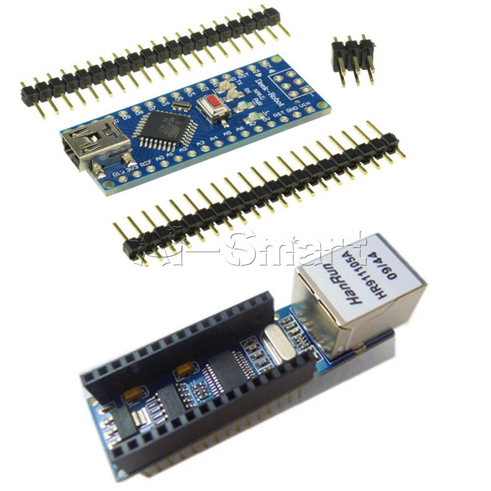 USB Nano V4.0 V3.0 Atmega328P Board+ENC28J60 Ethernet Shield Module For Arduino