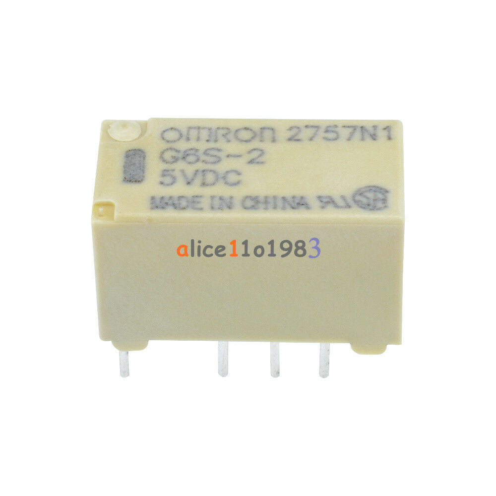 10PCS 5V Relay G6S-2-5VDC 250VAC/DC220V 2A 8PIN for Omron Relay