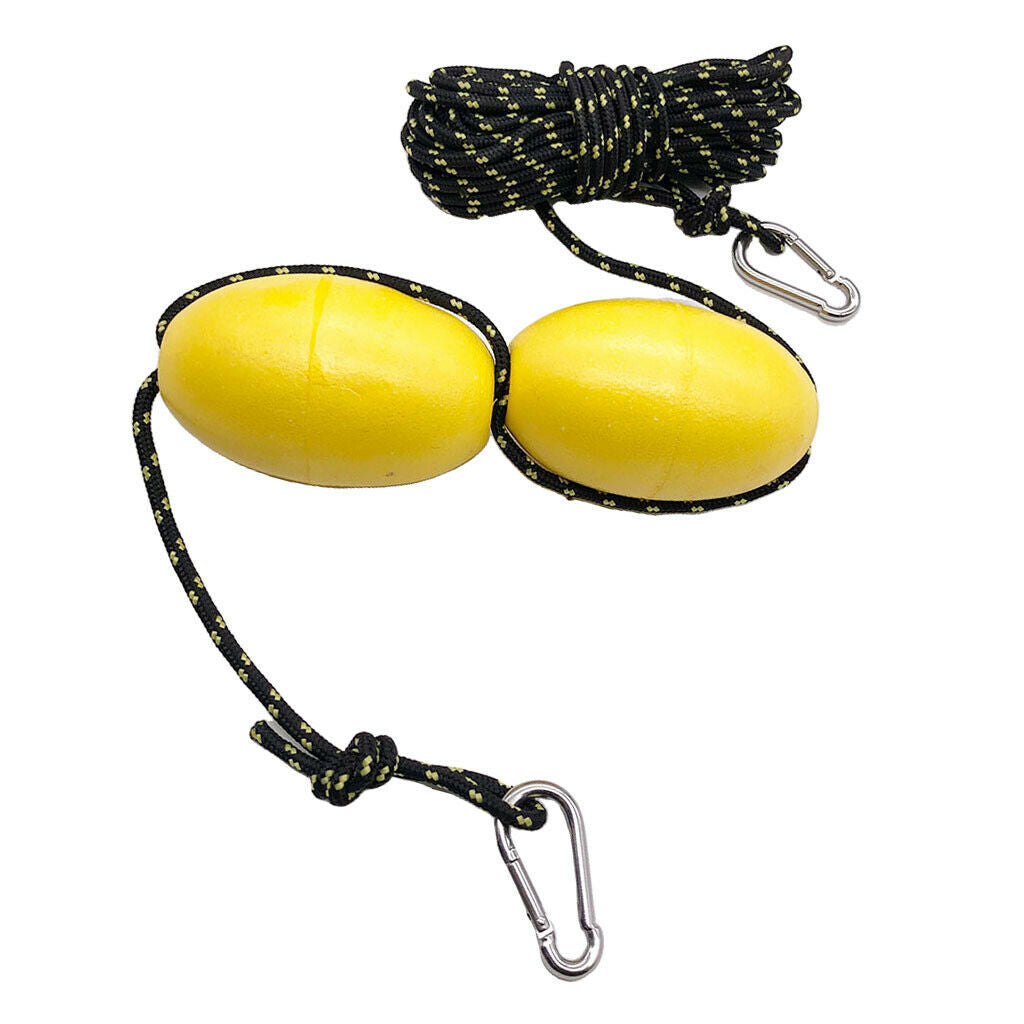 1 Set Kayak Anchor Float Rope Buoy Throw Line w/ Clip Rope Length 358"