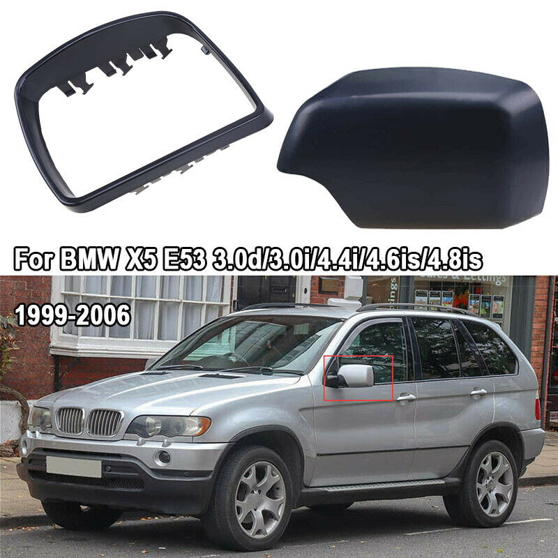 Left Mirror Cover Cap w/Ring for BMW X5 E53 3.0d/3.0i/4.4i/4.6is/4.8is 1999-2006