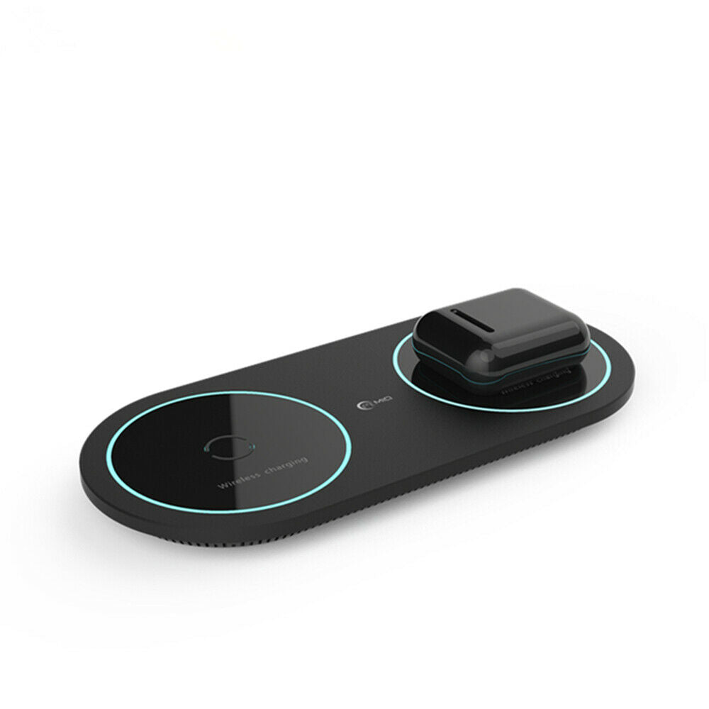 2in1 Wireless Charging Pad Fast Charger For All Qi-Enabled Phone For AirPods Pro
