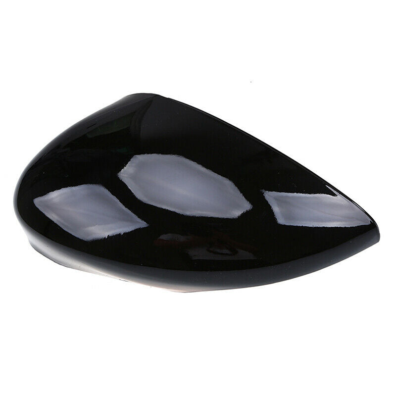 Glossy Black Left Side Rearview Mirror Cover Fit Ford Fiesta Hatchback 2011-2017