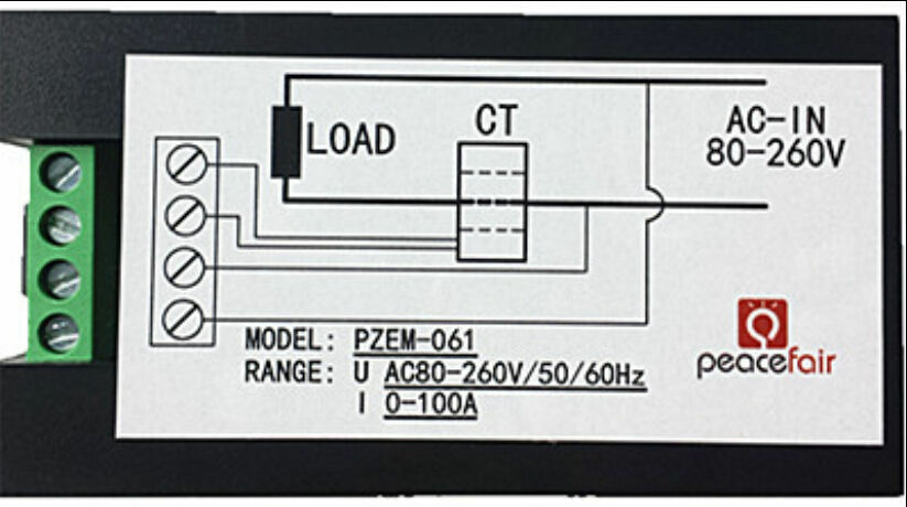 100A AC Digital LED Power Panel Meter Monitor Power Energy Voltmeter Ammeter