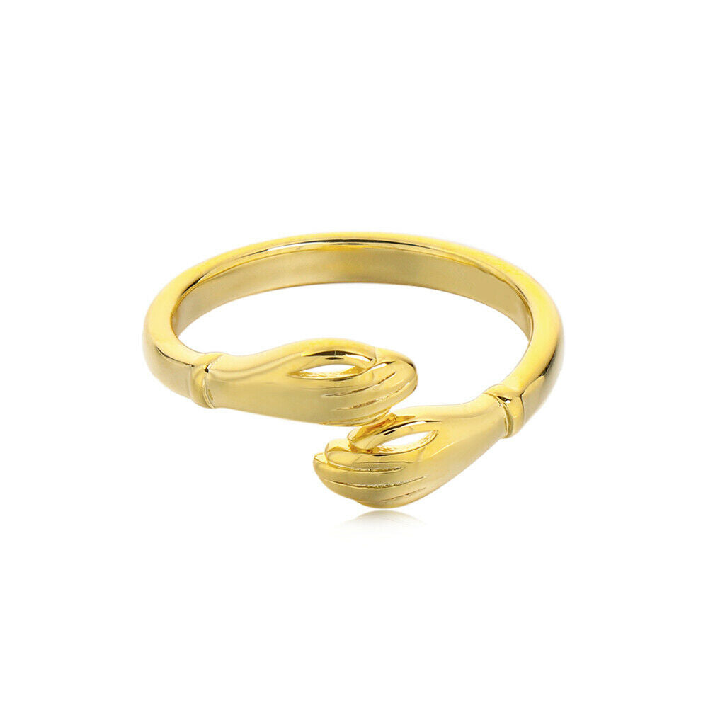 Lovers Gifts Wedding Bands Promise Open Finger Love Jewelry Adjustable Hug Ring