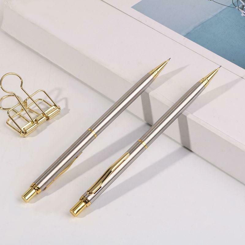 0.5mm Commercial Metal Ballpoint Pen Mechanical Pencil Automatic Pens Writing