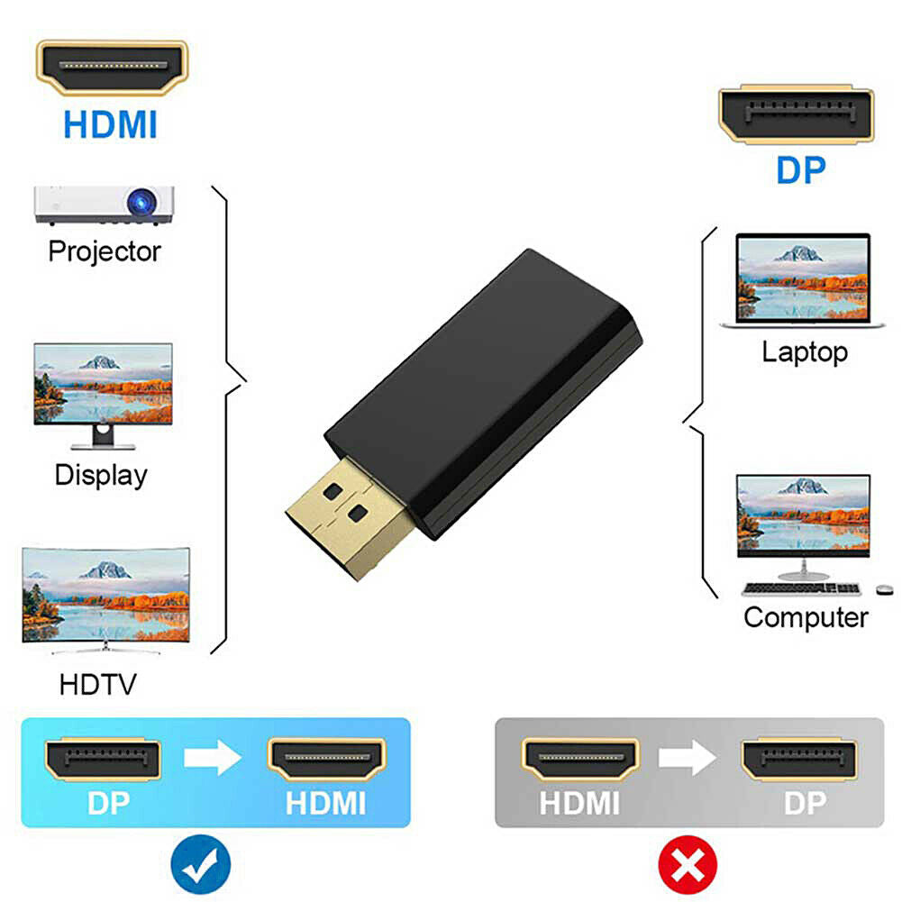 DP-HDMI Displayport Adapter Male To Female Cable Converter For PC TV Projector