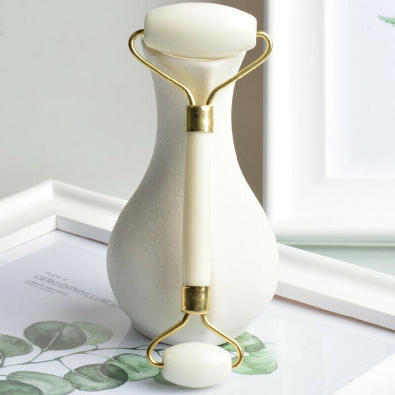 Jade Stone Facial Massage Roller For Face Neck Natural Massager Green ThinFCA