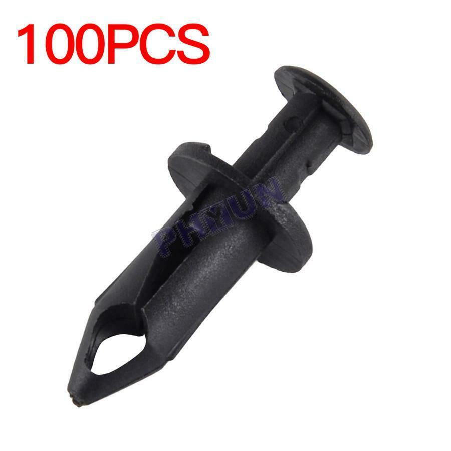 100pcs Plastic Fastener 8mm Push Pin Rivet ATV Fairing Body Fender Retainer Clip