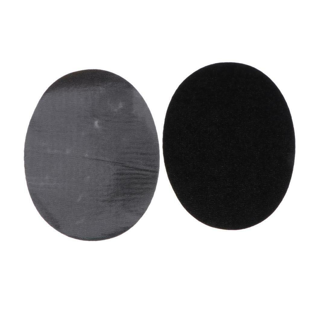 6 Pairs Elbow Knee Patches DIY Shirt Suit Blouses Backpack Sewing Black Grey