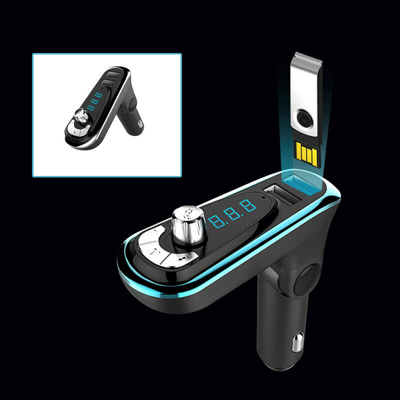 Hands-free Wireless Bluetooth FM Transmitter MP3 Player Dual USB Charger Adapter