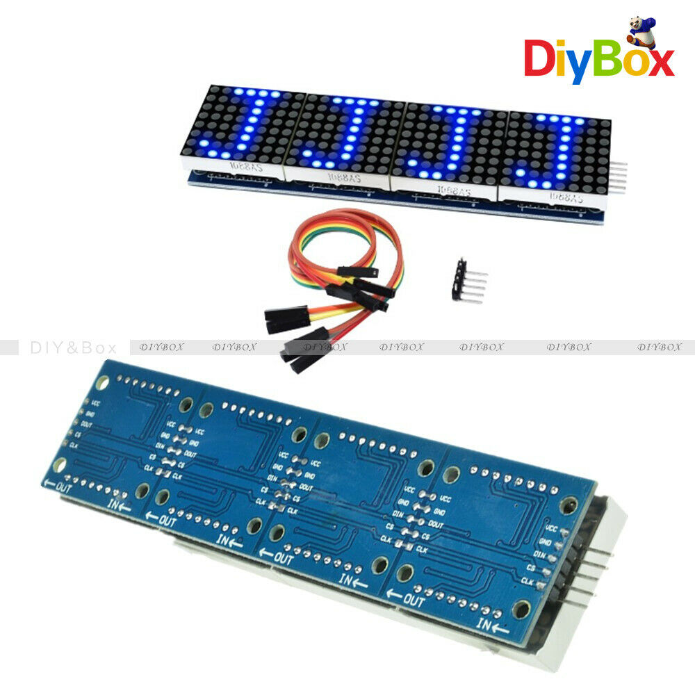 MAX7219 4 in 1 Display LED Blue Dot led Matrix MCU Control Module for Arduino