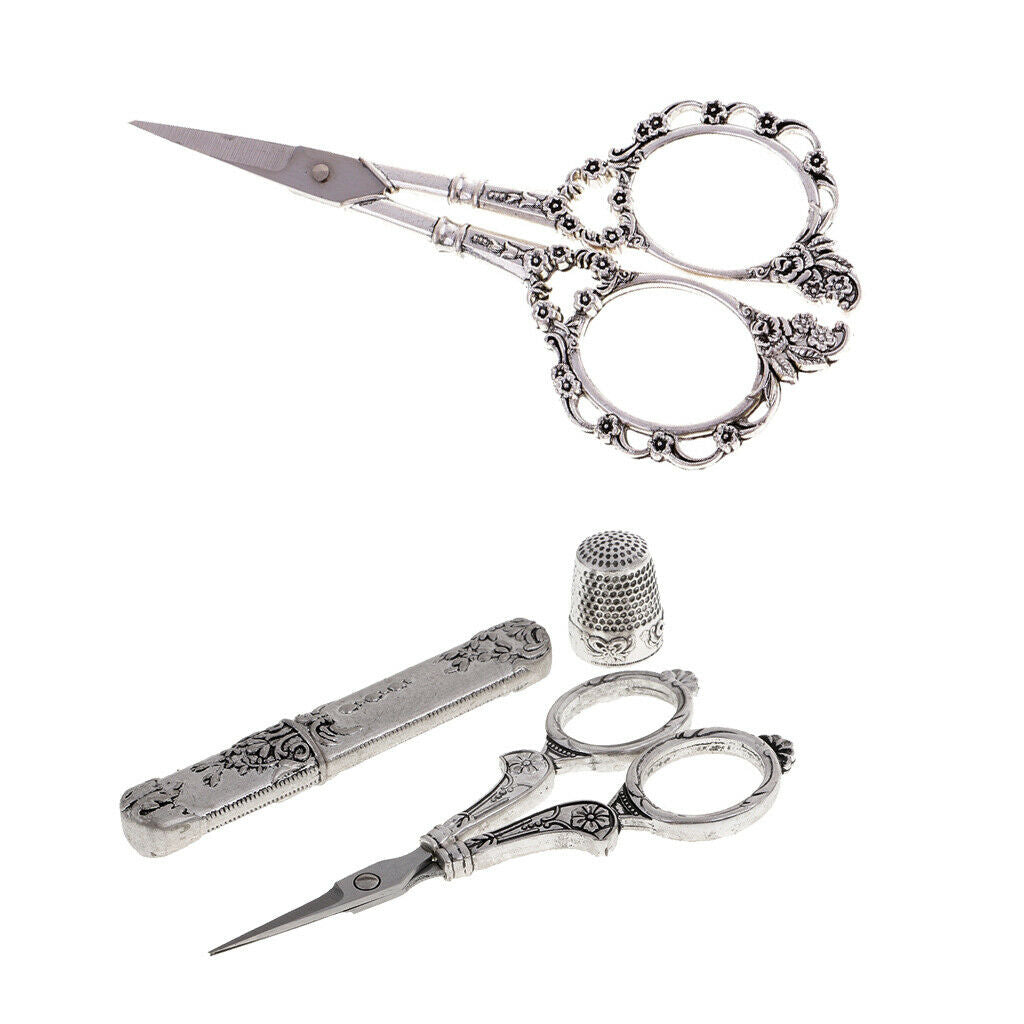 Sewing Scissors Thimble Needle Case Embroidery for Cross Stitch Crewel Craft
