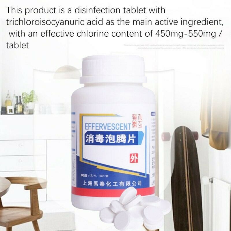 Pool Cleaning Tablet (100 tablets) Tablets Multi-Function Cleaner Efficient New