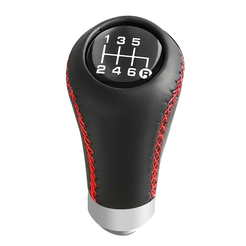 Universal PU Leather 6 Speed Car Gear Shift Knob Manual Shift Lever HandballE6U1