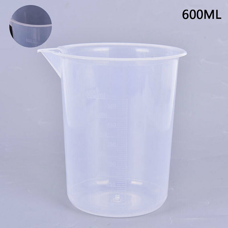 600mL Plastic Measuring Cup For Laboratory Beaker Graduated Cup Kitchen B.l8