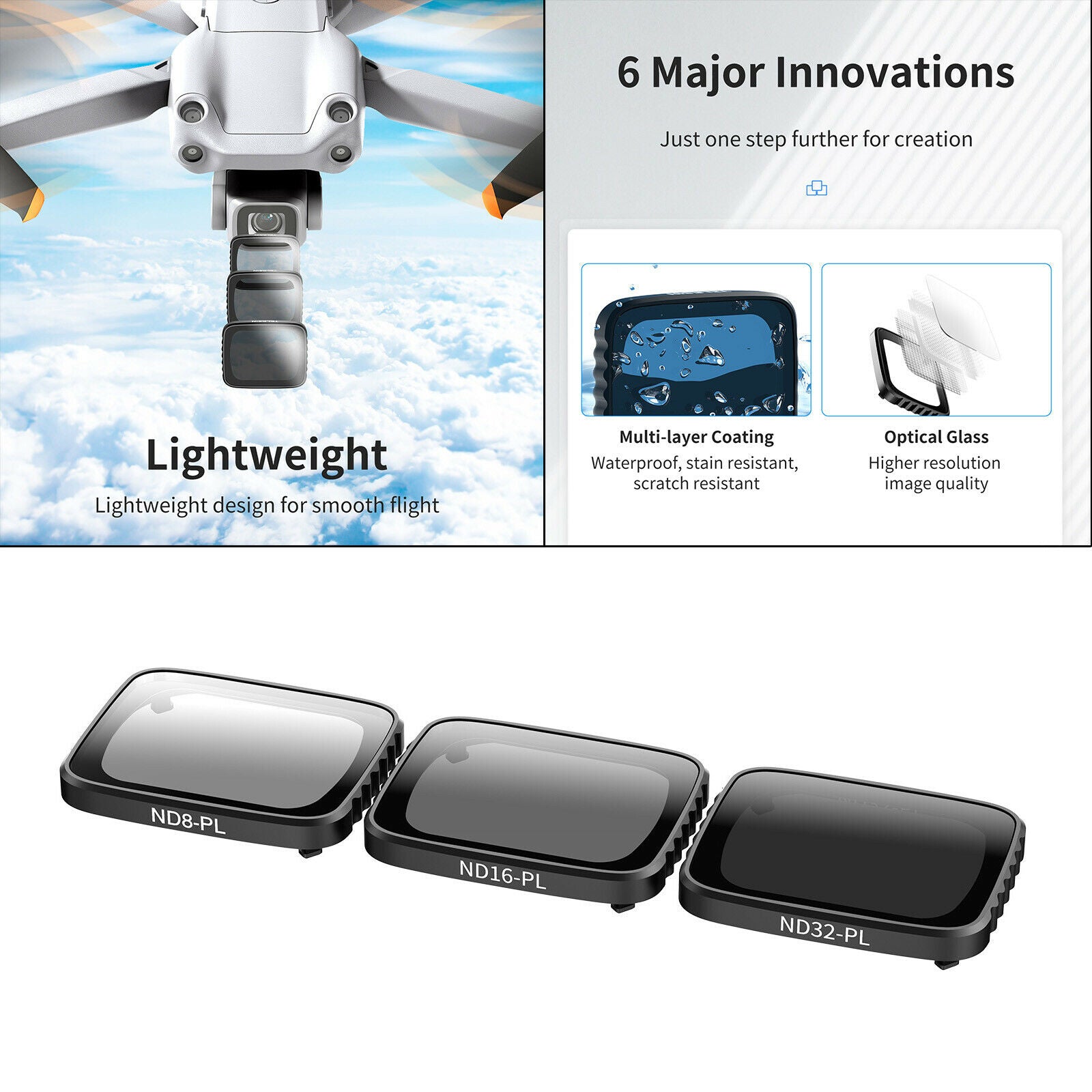 Filter Kit Filter Combo Camera Lens for DJI Mavic Air2S Drone Accessories