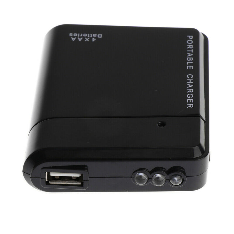 Universal 4 X AA Battery Portable Emergency USB Mobile Phone Charger Box