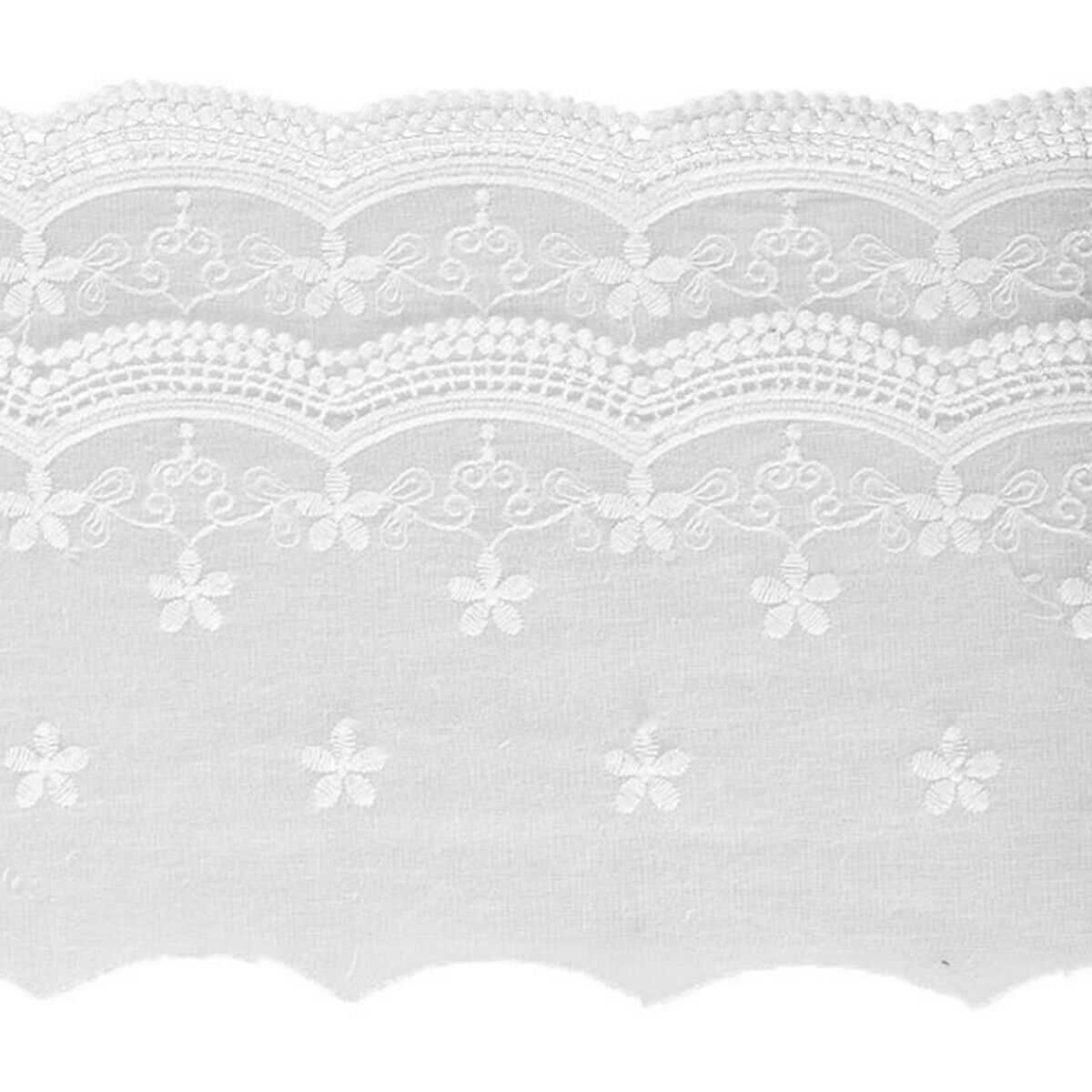 3 Yard Embroidery Trim Floral Cotton Lace Ribbon Wedding Fabric Clothing Sewing