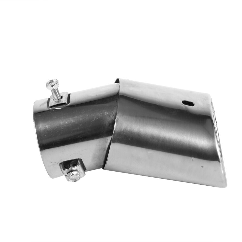 61mm Bent Universal Rear Round Stainless Steel Car Exhaust Tailpipe Muffler Tip