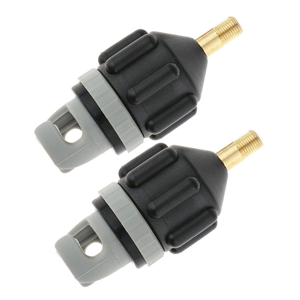 2X Valve Adapter Inflatable Boat Air Pump Connector Kayak Hose Works