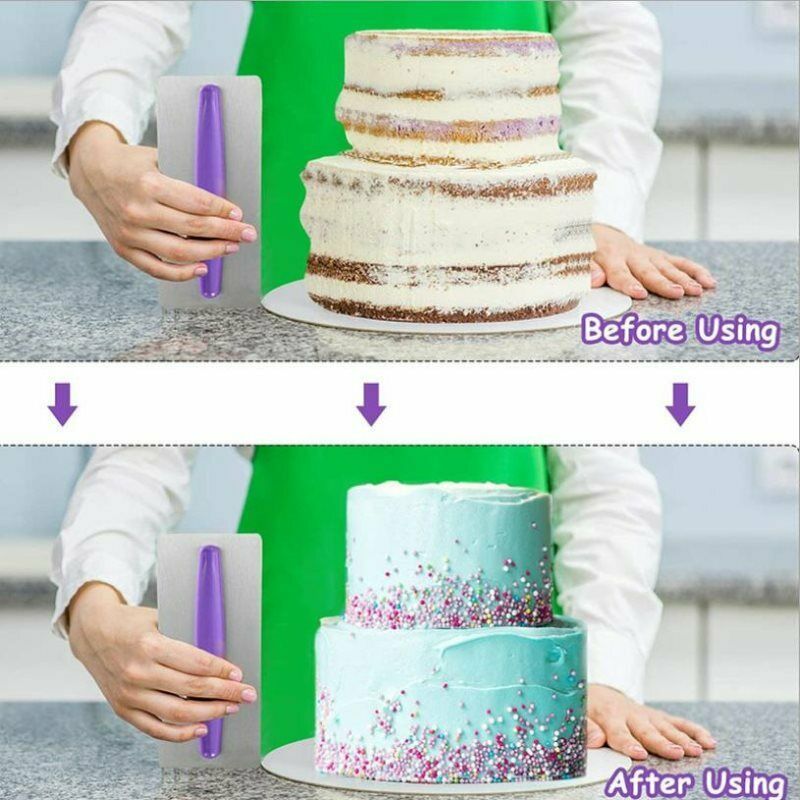 Stainless Steel Pastry Butter Dough Cake Cookie Scraper Decorating DIY To.l8