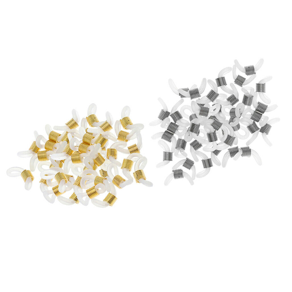 100set rubber ends retainer connector holder eyeglass chain rubber end loops