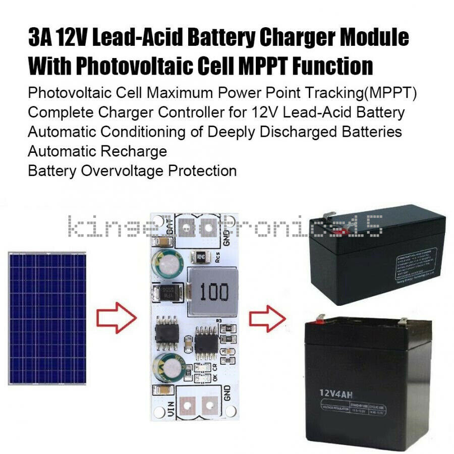 1X MPPT Solar Charge Controller Regulator 1-1000AH 12V Lead-Acid Battery Charger