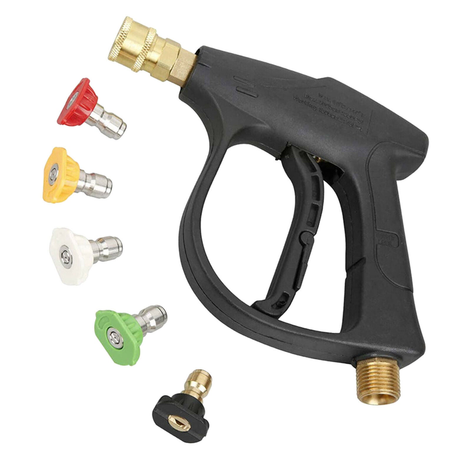 1/4" Pressure Washer Gun Short Wand Spray Nozzle Tips Fitting Quick Release