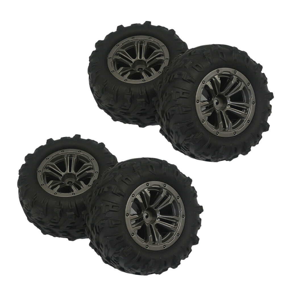 4pcs RC Car Wheel Tyres Tire Parts for Xinlehong Q901 Q902 Q903 DIY Black