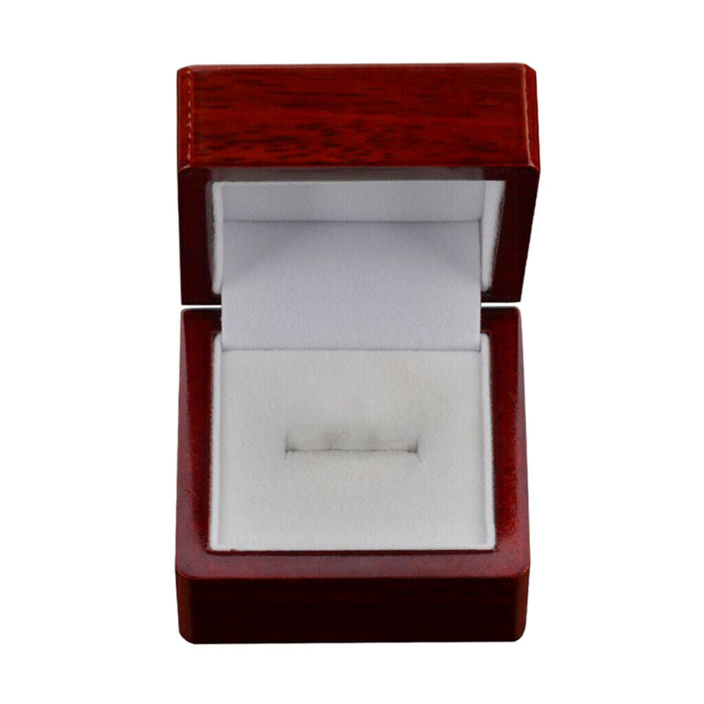 Rosewood Ring Box, Single Ring Solid Wood Marriage Jewelry Storage Case, Gift