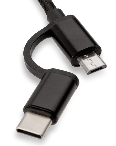 Dual Micro and Type C USB Cable for All Versions of Kindle, Playstation, etc