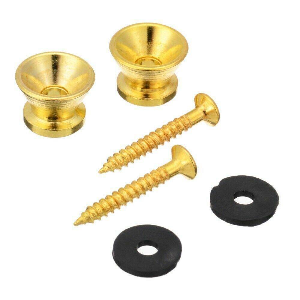 2 x Guitar Strap End Pins Set Strap Buttons for Acoustic, Electric, Bass
